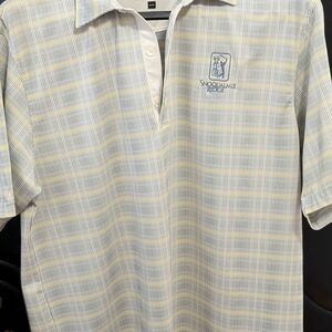 Greg Norman Collection Blue and White Polo Shirt